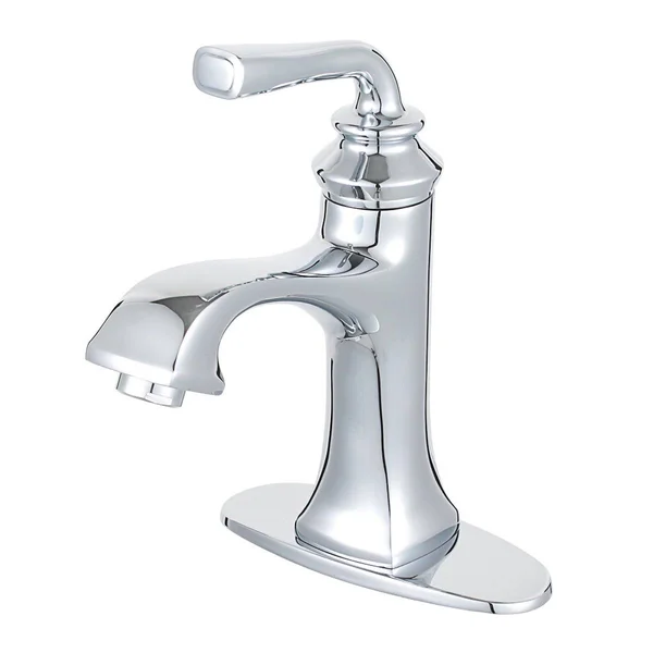 Kingston Brass LS4425RXL Restoration Single-Handle Bathroom Faucet with Push-Up Drain and Deck Plate, Oil Rubbed Bronze