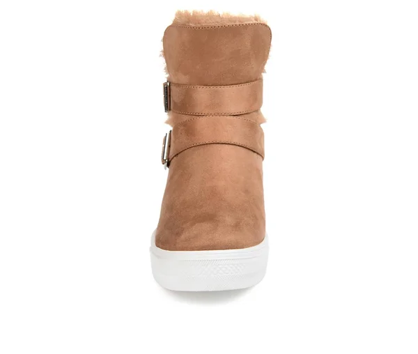 Journee Collection Women's Angelique Wedge Bootie - Tan
