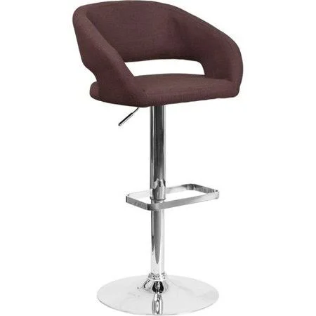 Orren Ellis Whelan Rounded Mid Back Adjustable Height Swivel Bar Stool