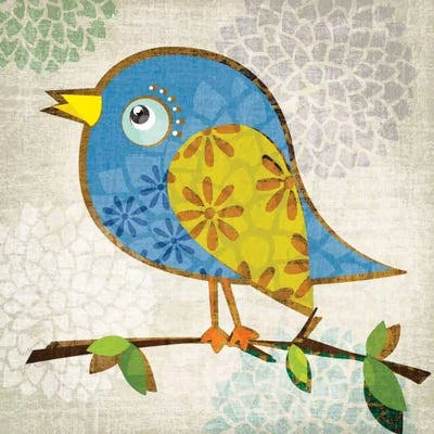 Framed Canvas Art - Chirpy by Tandi Venter ( Animal Art > Birds art)