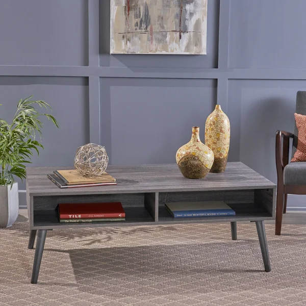 Christopher Knight Home Azzura Mid Century Modern Faux Wood Coffee Table by - Size: Walnut, Brown
