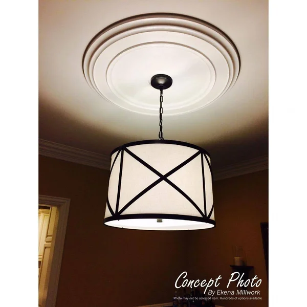 Ekena Millwork CM51NEACS 51 1/8x22OD x 3 5/8x22ID x 1 1/2x22P Nevio Ceiling Medallion (Fits Canopies Up to 4 3/4x22) - Hand-Paint