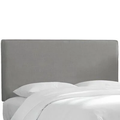 AllModern Custom Upholstery Catie Upholstered Panel Headboard Size: Queen, Body Fabric: Linen Grey