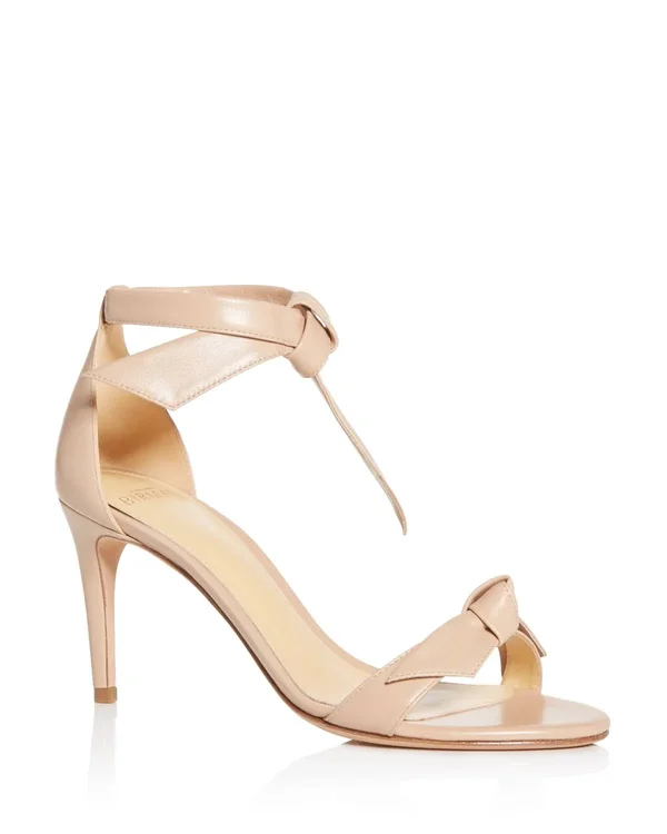 Alexandre Birman, Clarita 75 Leather Sandal, 10 US, Nude