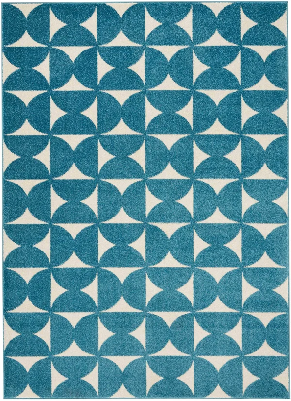 Nourison Harper DS301 Area Rug, Blue, 4& x 6&