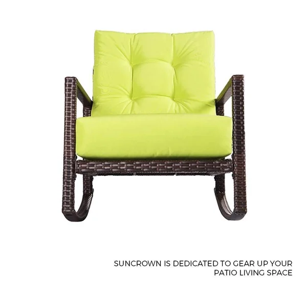 Pheap Outdoor Wicker Rocking Chair by Havenside Home - Blue