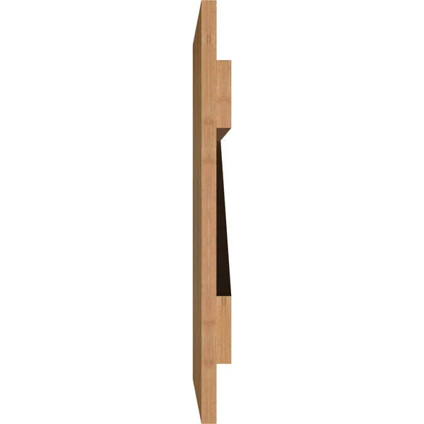 32 1/4x22W x 21x22H TimberCraft Six 5 3/8x22 Boards Joined Board-n-Batten Shutters w/Z-Bar - Rough Sawn Western Red Cedar (Per Pa