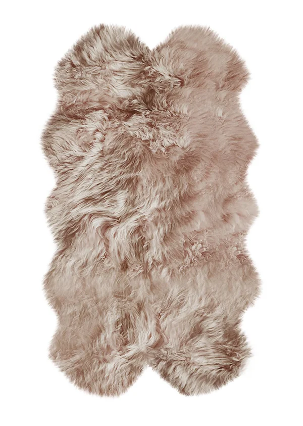 48x22 x 72x22 x 2x22 Gray Quattro Sheepskin - Area Rug