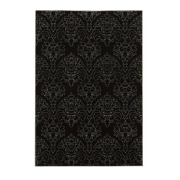 Linon Prisma Chloe 5&3x22 x 7&6x22 Rug in Charcoal