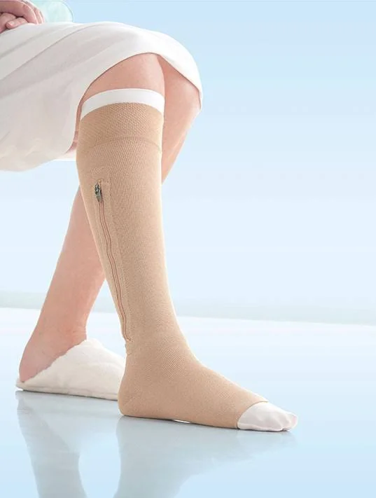 Jobst Ulcercare w/ Zipper - Beige, XX-Large, Right