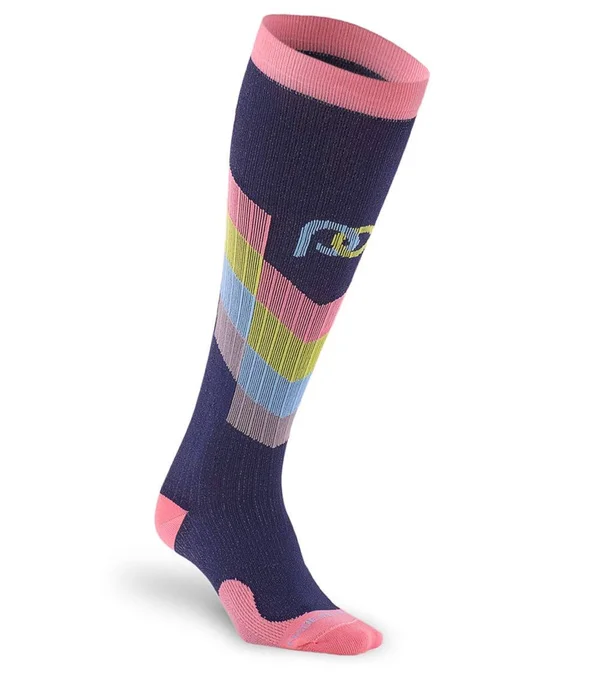 Pro Compression Marathon Socks - Pastel Chevron, Size: L/XL, Accessories - Road Runner Sports