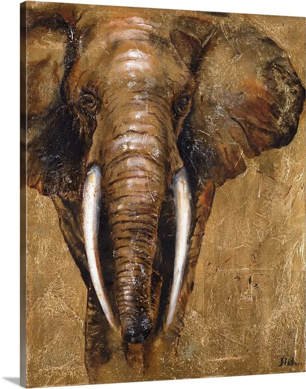 Gold Elephant, Canvas Wall Art, 36x45, Great Big Canvas