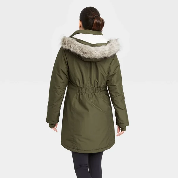 All In Motion Jackets & Coats, Women's Faux Fur Parka Jacket Green Nwt, Color: Green, Size: S, Kc022710&s Closet