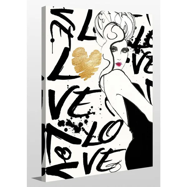 Picture Perfect International by Jodi Love The One You're with Giclee Stretched Canvas Wall Art, 36 Inches x 48 Inches x 1.5 Inc