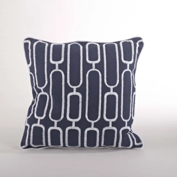 Saro Modernica Stitched Design Down Filled Throw Pillow - Tangerine