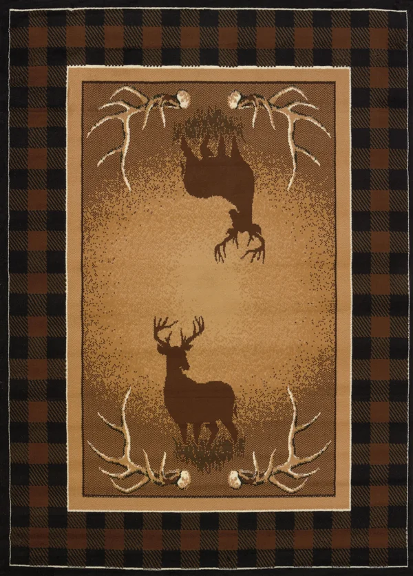United Weavers Legends Antler Buck Multi Area Rug 5&3x22 x 7&2x22