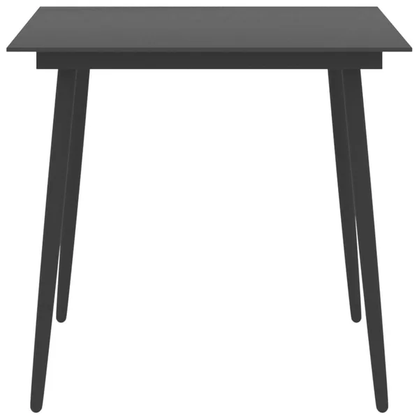 vidaXL 3 Piece Garden Dining Set Black