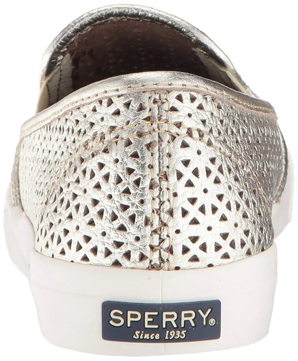 Sperry Women's Seaside Perforated Slip-On Sneakers - Platinum