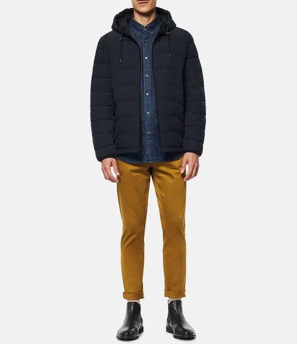 Marc New York Men's Claxton Packable Down Hooded Jacket - Gunmetal