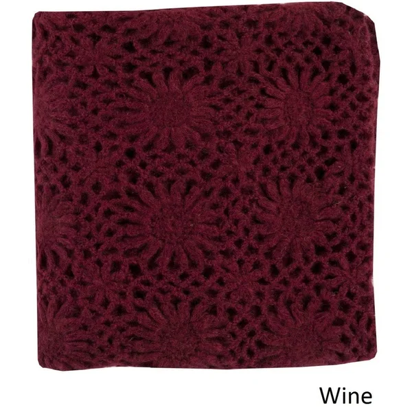 Overstock Mossley Knit Acrylic Throw (50x22 x 60x22), Red