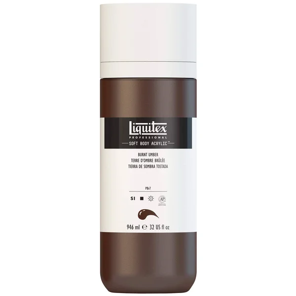 Liquitex Professional Soft Body Acrylic 32oz Burnt Umber