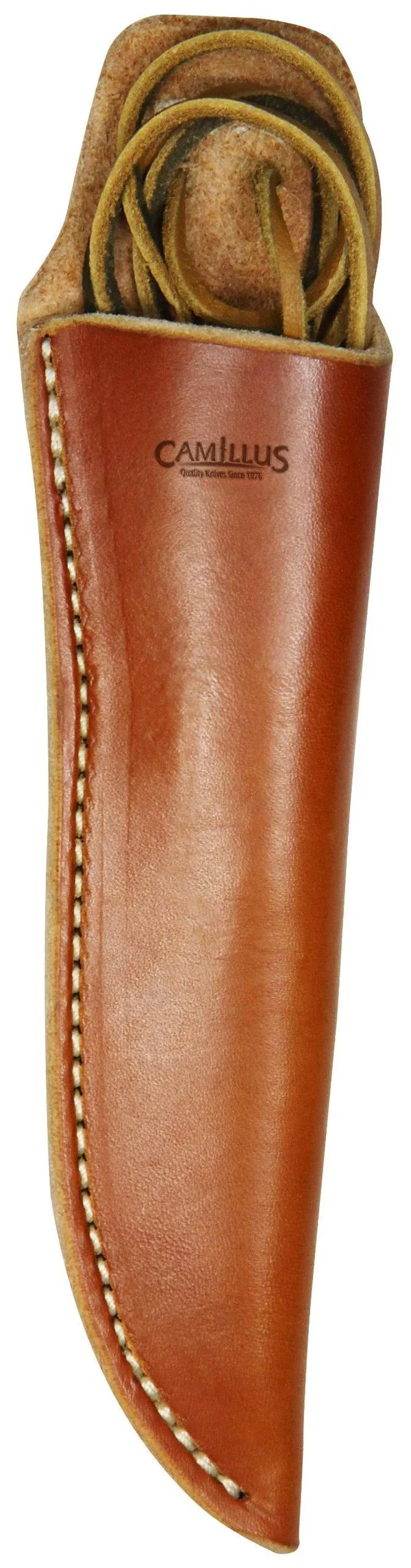 Camillus Bush Crafter with Leather Sheath Micarta Handle Plain