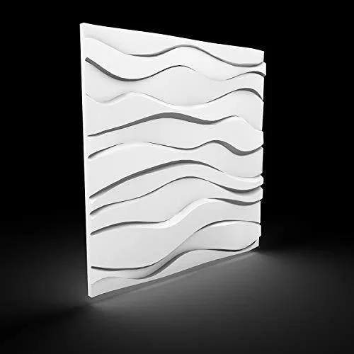 A La Maison Ceilings Zephyr 3/4 in. x 23-1/2 in. x 23-1/2 in. Seamless Foam Glue-Up Wall - White