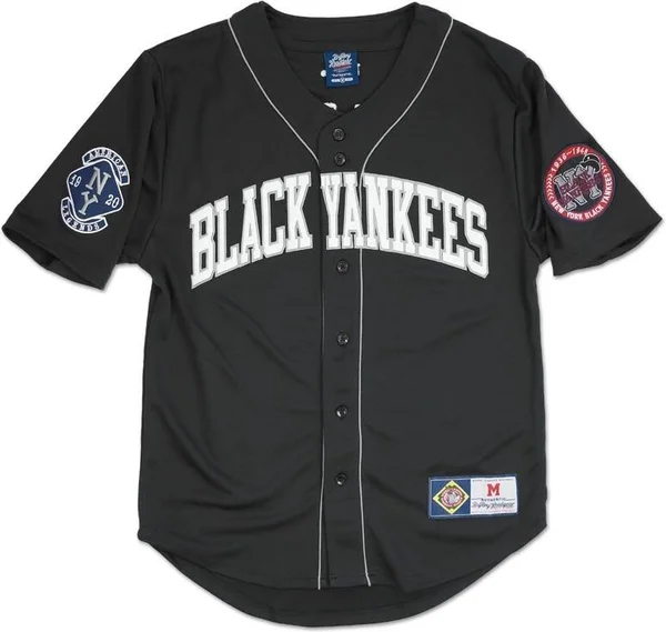 Cultural Exchange Big Boy New York Black Yankees Legends S4 Mens Baseball Jersey [Black - XL]