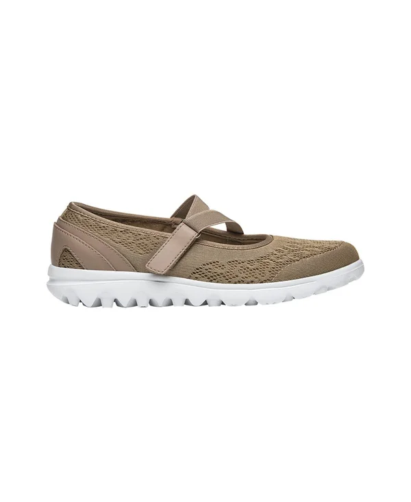 Propet TravelActiv Mary Jane Flats Tan- Womens- Size 9 D