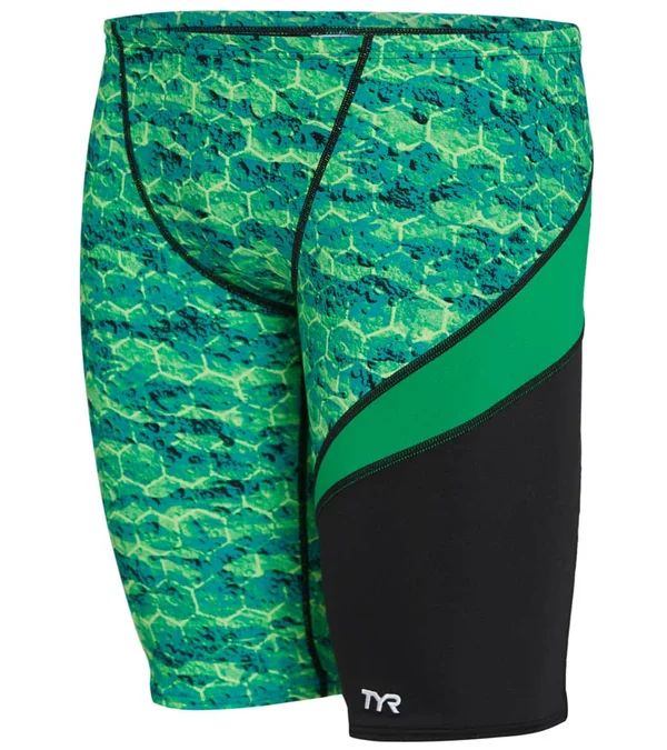 TYR Sago7a Mens Agran Wave Jammer Swimsuit - Green, 28