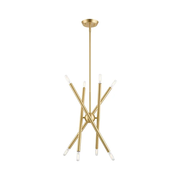 Livex Lighting Soho 8 Light Satin Brass Chandelier 46774-12