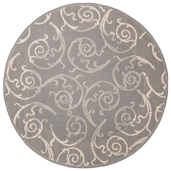 Safavieh Courtyard Grey, Natural Outdoor Area Rug - CY2665-3606 - 8& x 11&