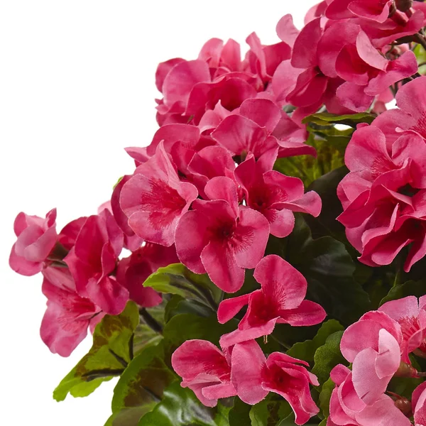 Geranium with Metal Planter UV Resistant Indoor Outdoor Nearly Natural