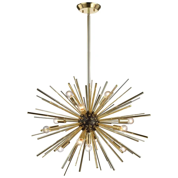 1140-024 Starburst 12 Light Pendant in Chrome