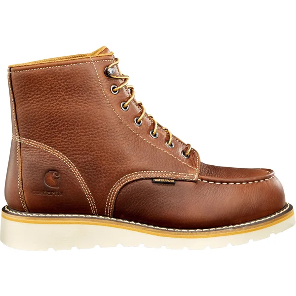 Carhartt Men's 6 inch Waterproof Wedge Steel Toe Work Boot - Tan, 9