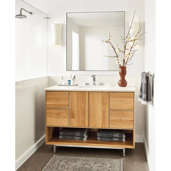 Room & Board - Modern Infinity Mirror 2D 24W 36H in Mineral Brown Brown