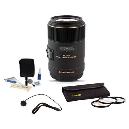 Sigma EX DG OS HSM Macro Lens for Canon EOS DSLR Cameras kit - 105mm - f/2.8