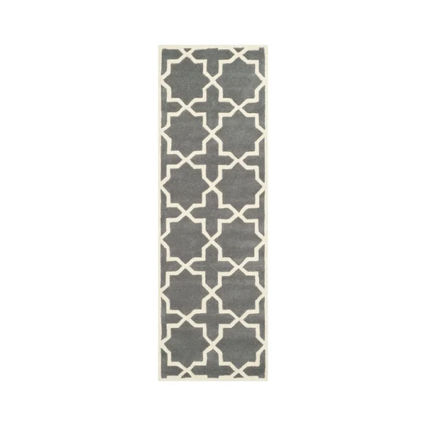 Safavieh Chatham CHT732D Dark Grey - Ivory Rug 2&3x22 x 11& Runner