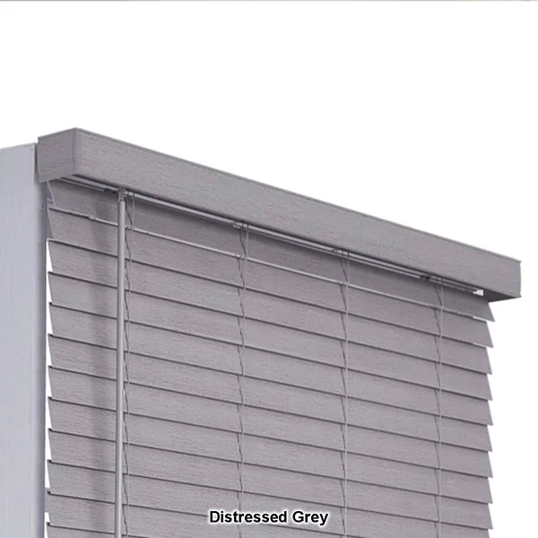 2in. Cordless Distressed Faux Wood Blinds Distressed Grey