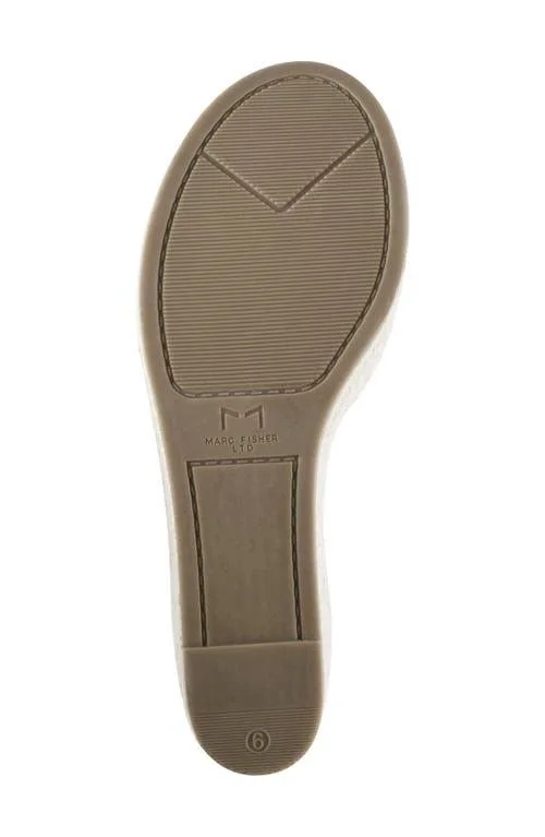 Marc Fisher Ltd Alida Espadrille Platform Wedge, Size 10 in Light Nude at Nordstrom Rack