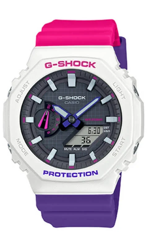 G Shock Retro Range Series GA2100THB-7A White/Pink/Purple