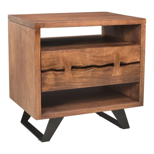 Moe's Home Collection Madagascar Nightstand, Brown