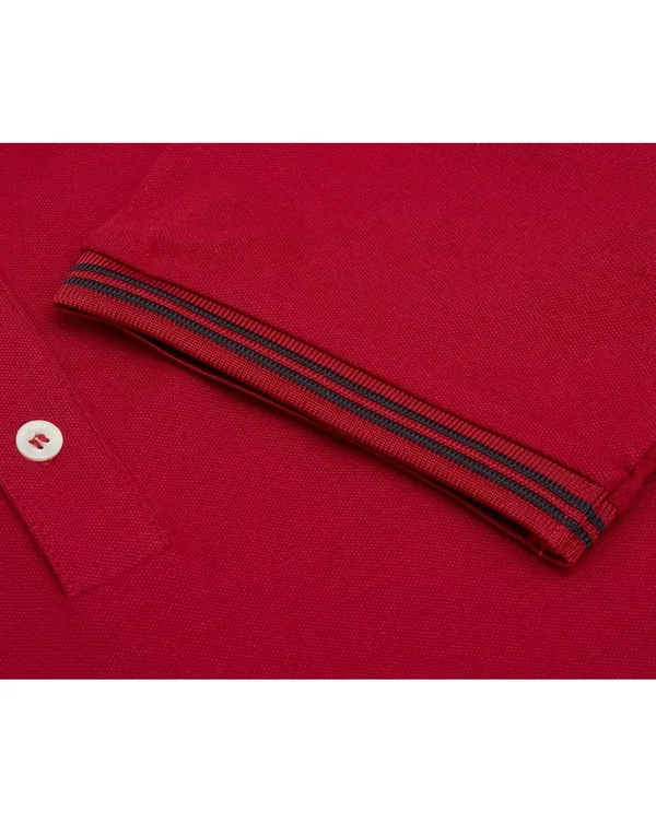 Emporio Armani Short Sleeved Polo T Shirt Red