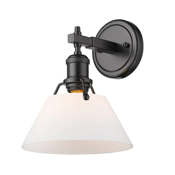 Golden Orwell 1 Light Bath Vanity 3306 BA1 PW Blk (Pewter)