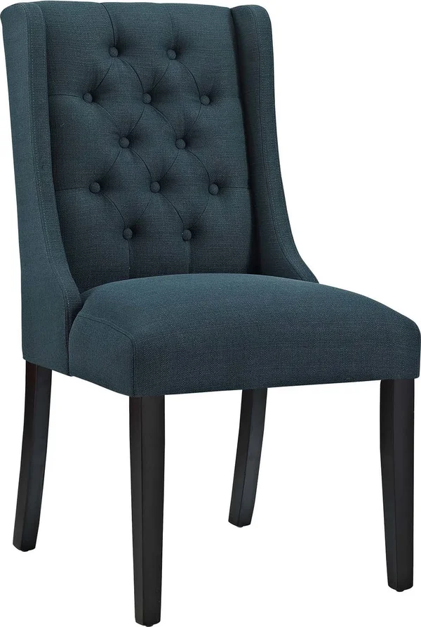 Modway Baronet Fabric Upholstered Dining Side Chair, Azure