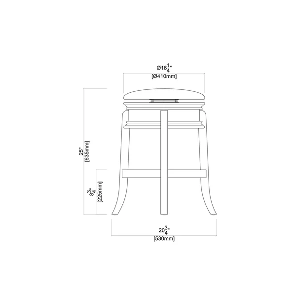 Boraam Industries Magellan Brandy Finish Hardwood Swivel Stool
