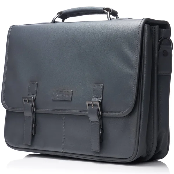 Alpine Swiss Genuine Leather 15.6” Laptop Briefcase Flap Over Messenger Bag, 16" x 12.5" x 4"