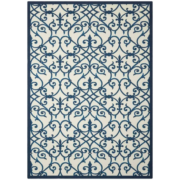 Nourison Home & Garden RS093 Area Rug, Blue, 7&9x22 x 10&10x22