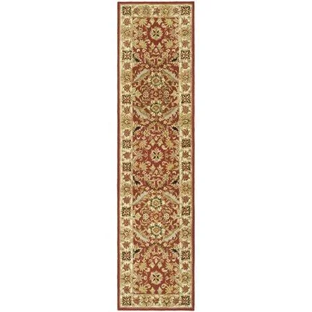 Astoria Grand Weaver Hand-Hooked Wool Red Area Rug - Size: Runner 2'6 inch x 12'