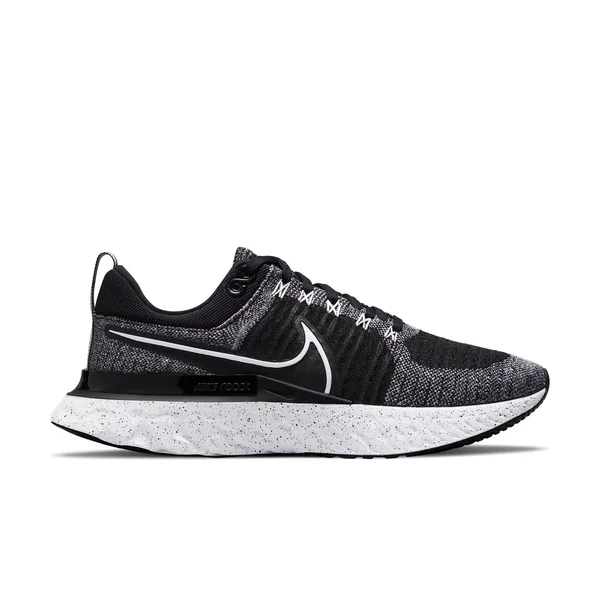 Nike React Infinity Run Flyknit 2 White/Black Men's Running Shoes - Size: 15